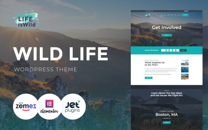 LifeisWild - Tema WordPress Kehidupan Liar