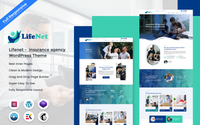 Lifenet -  insurance agency Wordpress Theme