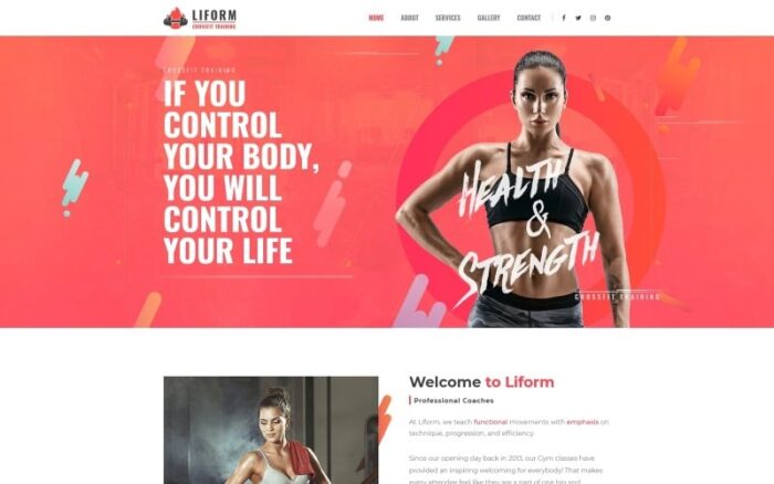 Liform - Crossfit Sport WordPress Elementor Theme