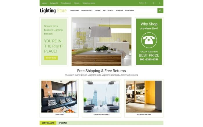 Templat OpenCart Toko Lightning