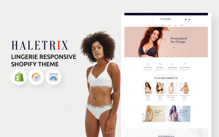 Tema Shopify eCommerce Responsif Lingerie