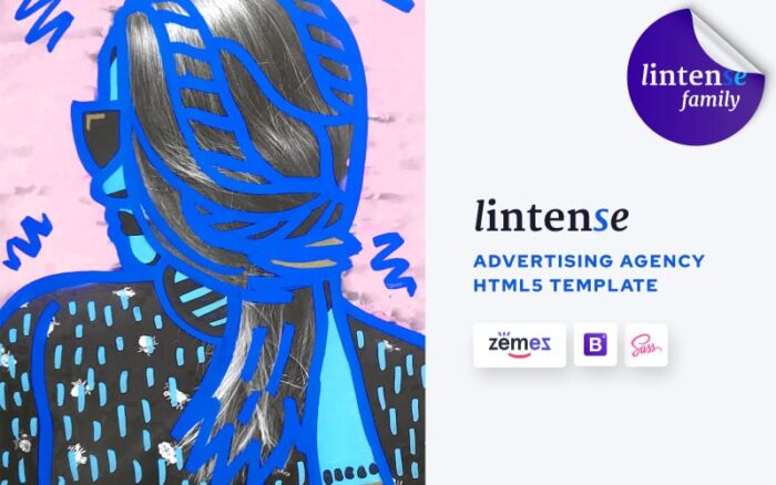 Lintense Advertising Agency - Template Halaman Arahan HTML Kreatif