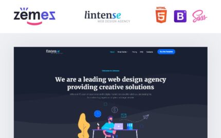 Lintense Corporate - Web Design Agency Creative HTML Landing Page Template