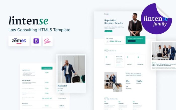 Lintense - Template Halaman Arahan Konsultasi Hukum