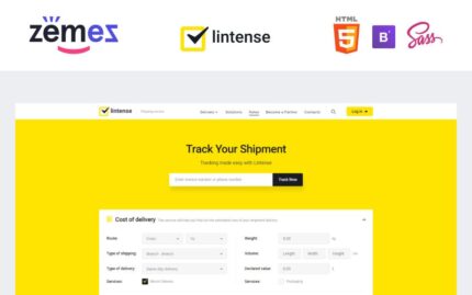 Lintense Transportation - Template Halaman Arahan Perusahaan Logistik