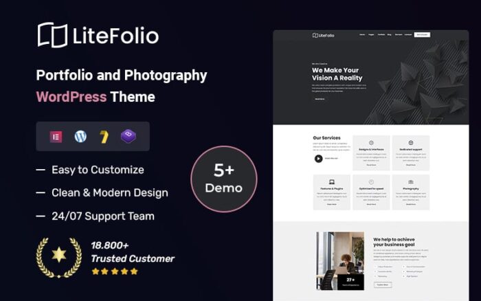 Litefolio - Tema WordPress Portofolio dan Fotografi