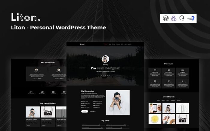 Liton - Tema WordPress Responsif Pribadi & CV