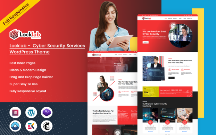 Locklab - Tema WordPress Layanan Keamanan Siber