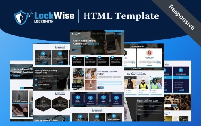 LockWise - Template Situs Web HTML5 untuk Tukang Kunci & Sistem Keamanan