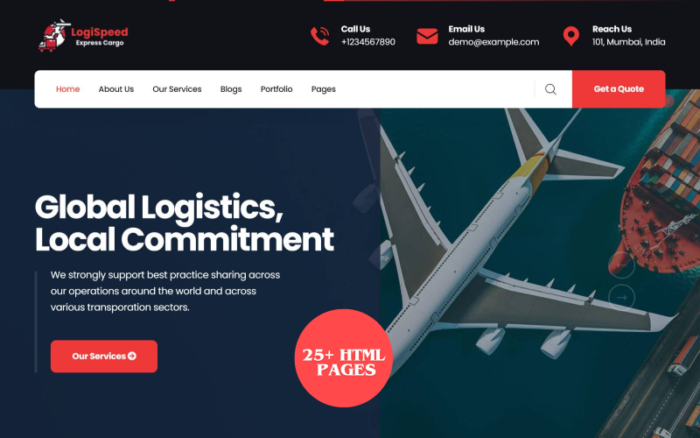 LogiSpeed - Template Responsif Html Transportasi