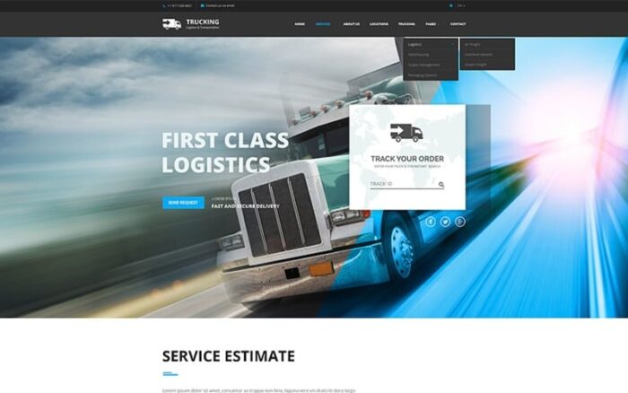 Logistik & Transportasi - Template Situs Web Bootstrap