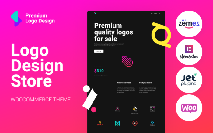 Logoster - Tema Toko WooCommerce Desain Logo Kreatif dan Modern