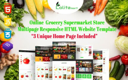 Lolitamart - Template Situs Web HTML Responsif Multihalaman Toko Grosir dan Supermarket Online