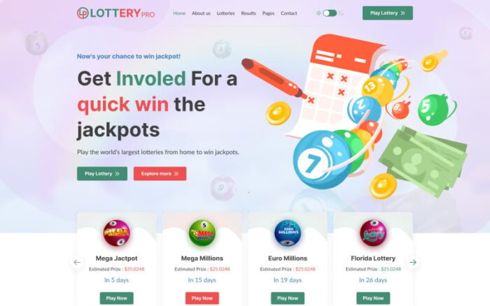 Lotterypro - Templat HTML Platform Lotto & Lotere Online