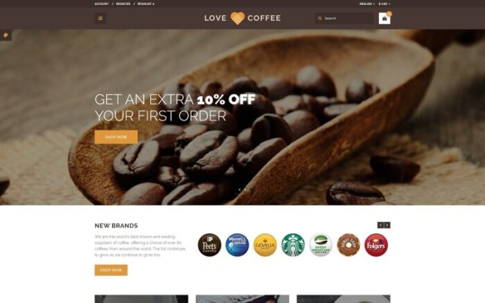 Cinta Kopi - Template OpenCart Kedai Kopi