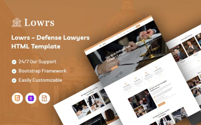 Lowrs – Template Situs Web Pengacara Pembela