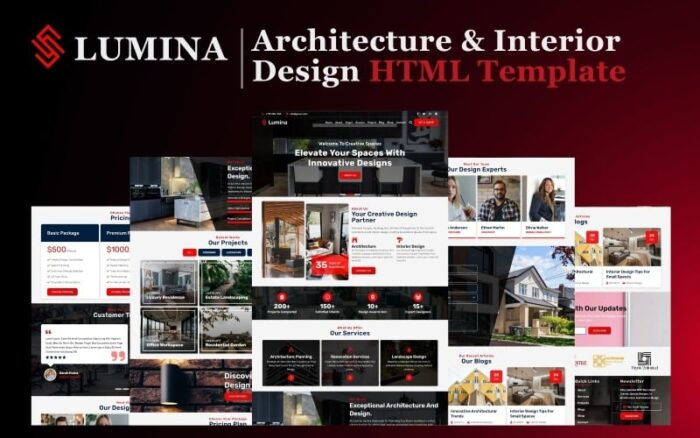 Lumina - Template Situs Web HTML5 Arsitektur & Desain Interior