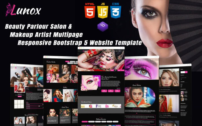 Lunox - Template Situs Web Bootstrap 5 Responsif Multihalaman Salon Kecantikan & Penata Rias