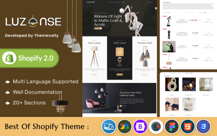 Pencahayaan Luzones Modern Shopify 2.0 Mega Shop