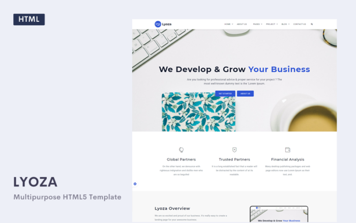 Lyoza - Template Situs Web Bisnis HTML5 Responsif