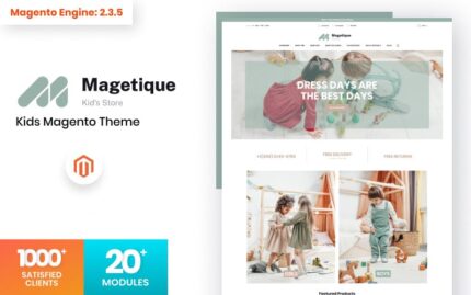 Magetique Kids Store Magento Theme