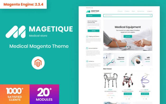 Magetique - Tema Magento Peralatan Medis