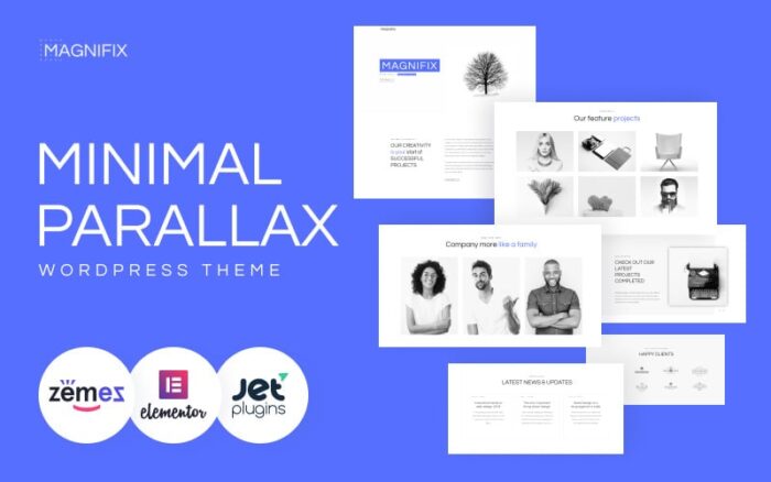 Magnifix - Tema WordPress Paralaks Minimal