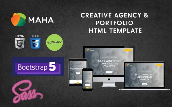 Maha – Template HTML5 Agensi & Portofolio Kreatif