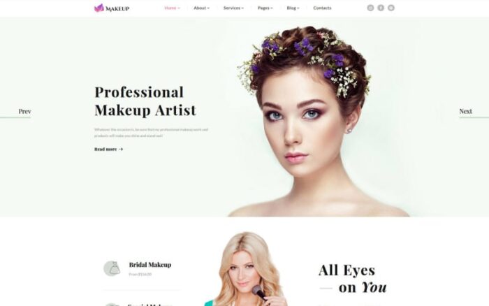Template Situs Web Responsif Penata Rias & Kosmetik