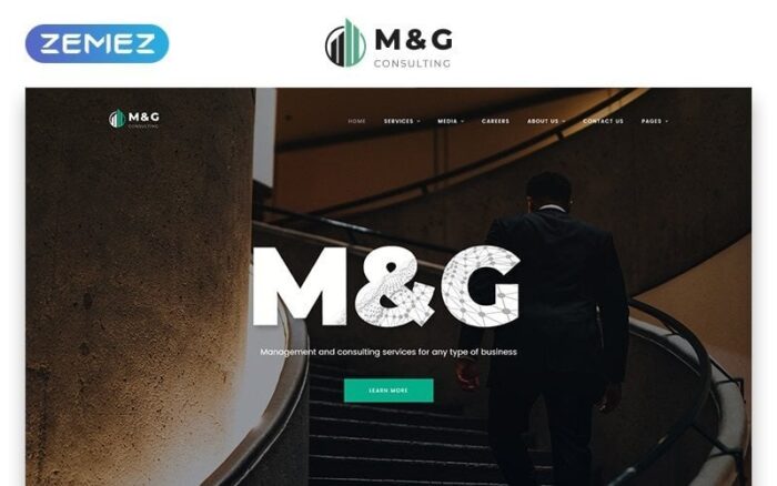 M&G - Template Situs Web HTML5 Multihalaman Konsultasi