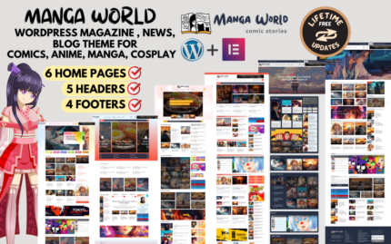 Manga World - Anime & Manga News, Magazine, Stories, Blog WordPress Theme