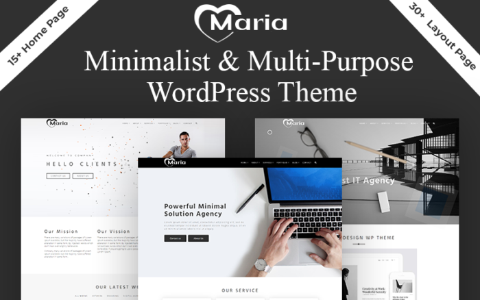 Maria – Tema WordPress Portofolio Minimal & Serbaguna