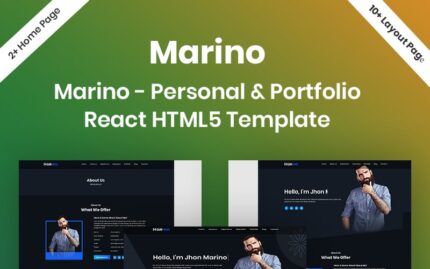 Marino - Personal &  Portfolio HTML5 Landing Page Template