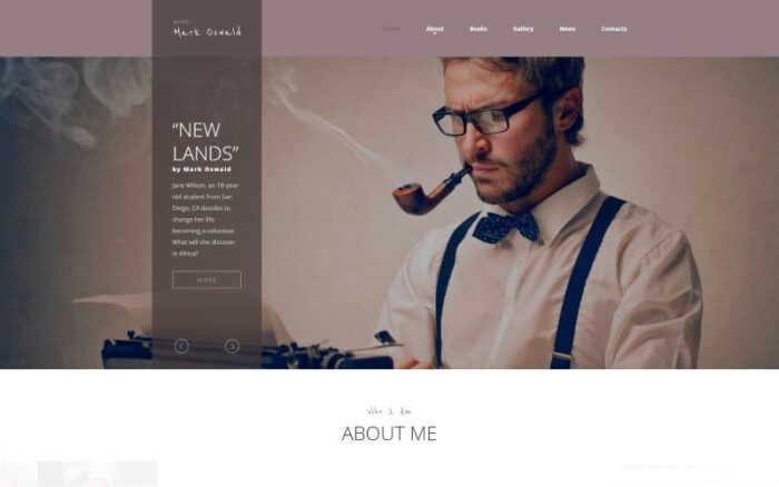 Mark Oswald - Penulis Template Situs Web HTML5 Minimal Responsif