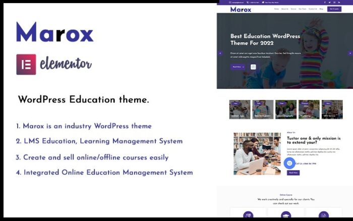 Marox - Tema WordPress LMS Akademik dan Pendidikan