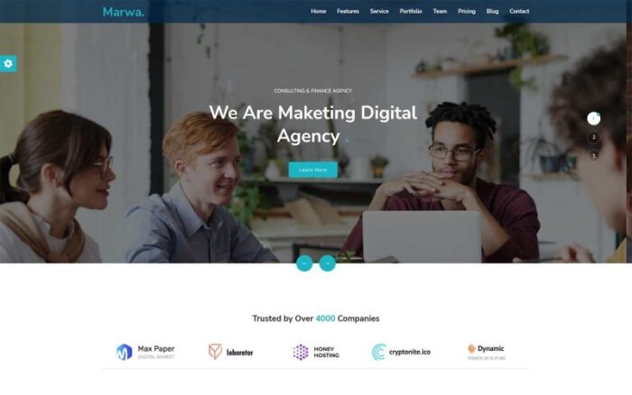 Marwa - Template HTML Satu Halaman Agensi Digital