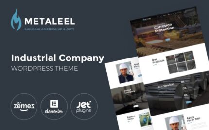 Mataleel - Template Situs Web Perusahaan Industri untuk WordPress