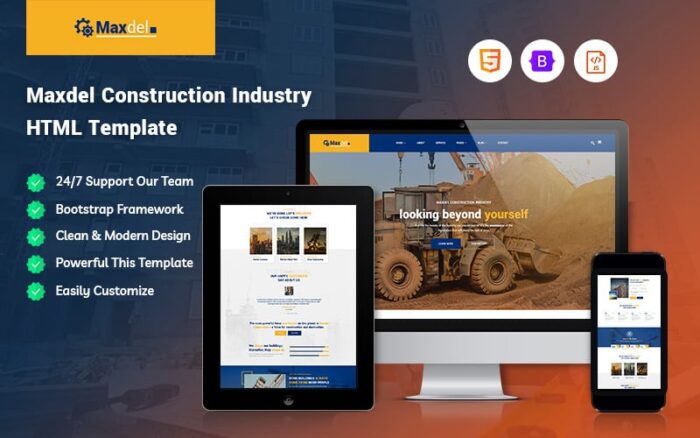 Maxdel - Template Situs Web Industri Konstruksi
