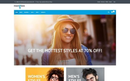 MaxiGlass Eye Glasses WooCommerce Theme