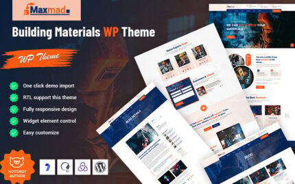 Maxmad - Building Materials Responsive WordPress Theme