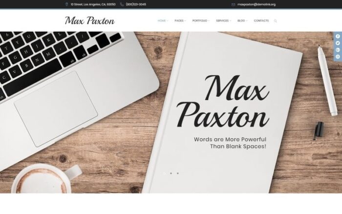 MaxPaxton - Tema WordPress untuk Penulis Naskah Iklan dan Jurnalis Lepas