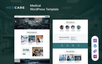 Medcare - Tema WordPress Elementor Peralatan Medis