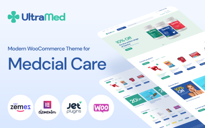 MedCare - Tema WooCommerce Apotek yang Lembut dan Responsif