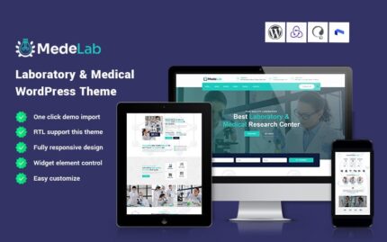 Medelab - Laboratory & Medical Research Center WordPress Theme