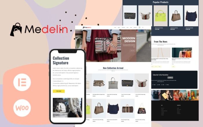 Medelin - Tema WooCommerce Toko Tas Tangan Fashion