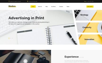 Median - Template Joomla Multihalaman Modern Agensi Periklanan