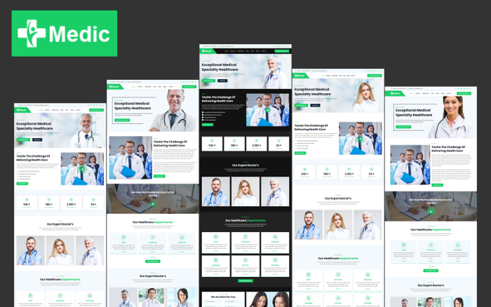 Medic - Template HTML dan Bootstrap Situs Web Rumah Sakit, Diagnostik, Klinik, Kesehatan, dan Lab Medis