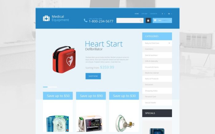 Tema PrestaShop Perawatan Medis