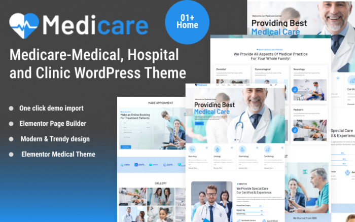 Tema WordPress Medicare-Medis, Rumah Sakit dan Klinik