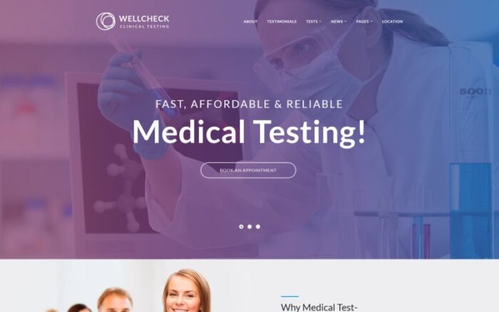 MediCheck - Tema WordPress Responsif Laboratorium Medis